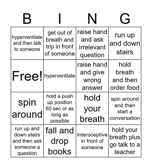 MCM Exposure Bingo 2/11/2019 Bingo Card