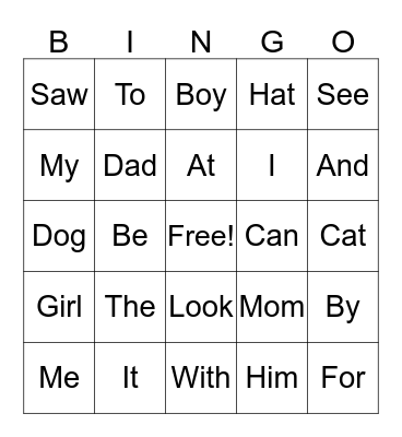 Kaden's Bingo Card