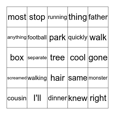 DUCK LEVEL BINGO LIST 7A Bingo Card