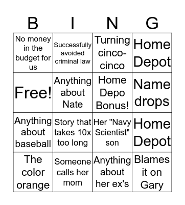 BOYLE BINGO Card