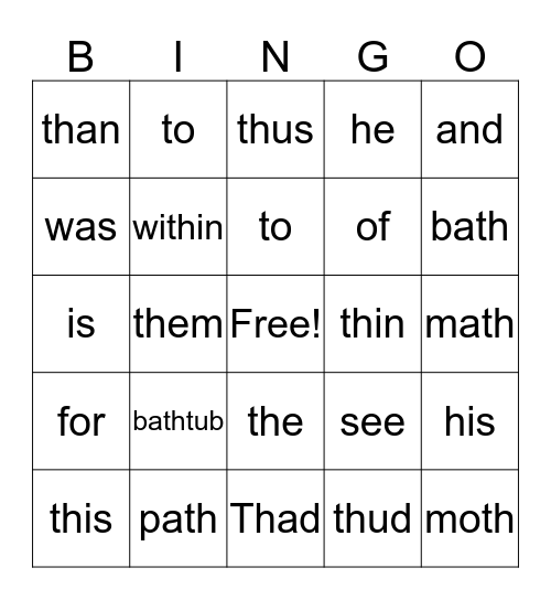 This or That Bingo Card