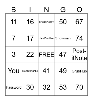 OMNI BAUER BINGO! Bingo Card