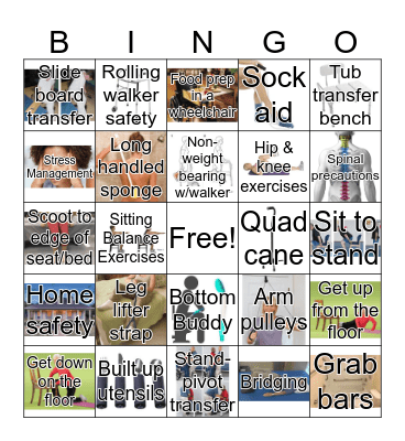 Functional Therapy BINGO Card