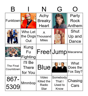 One Hit Wonders Bingo Card