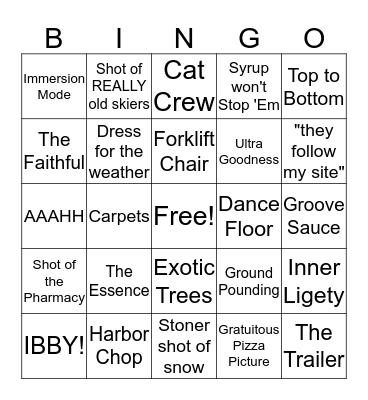 Guru Dave Bingo Card