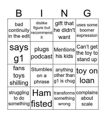 bobby skullface bingo Card