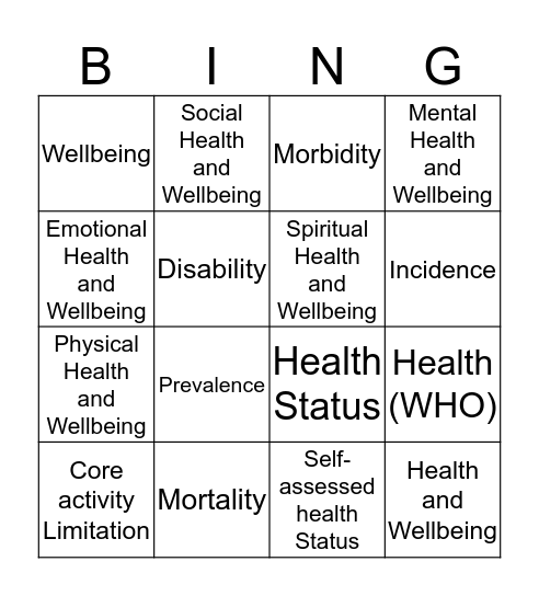 healthy bingo for office
