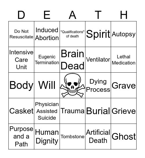 ...until DEATH do us part! Bingo Card