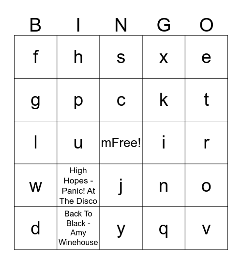 Drag Me Out!  Bingo Card