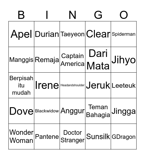 Bingo with KIQU Bingo Card