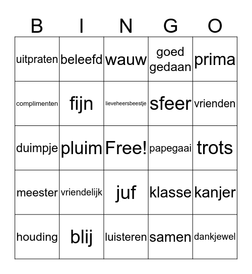 Respect Bingo PBS Bingo Card