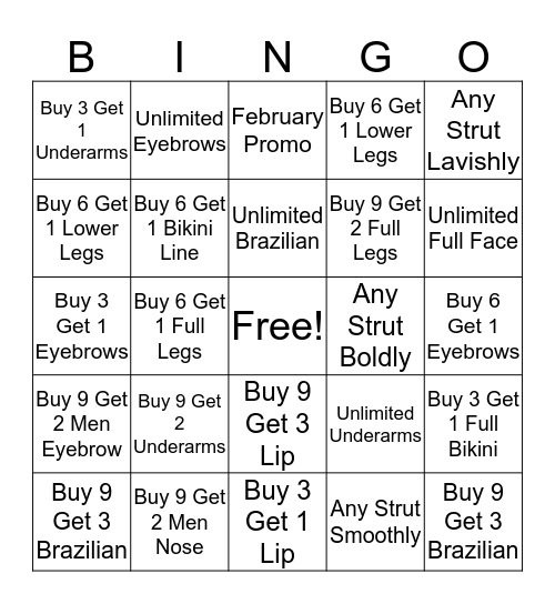 GSA Bingo Card