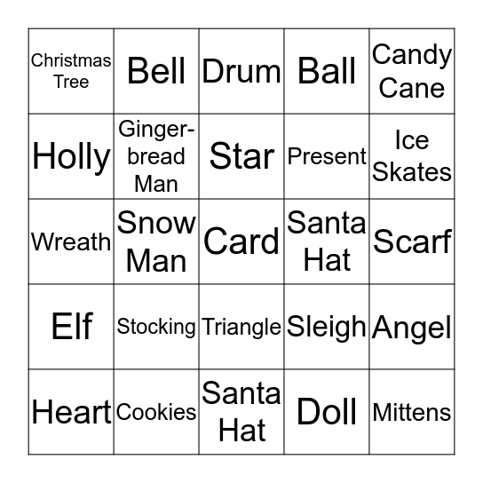 Candy Christmas Bingo! Bingo Card