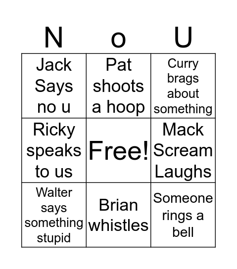 Stats Bingo Card