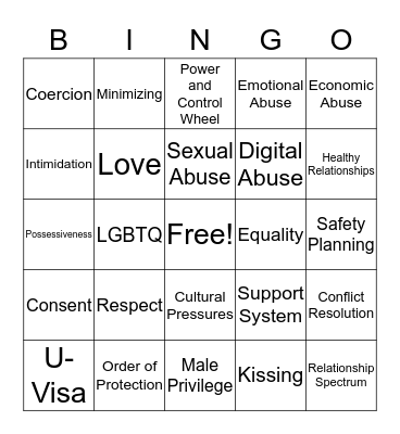 IPV  Bingo Card
