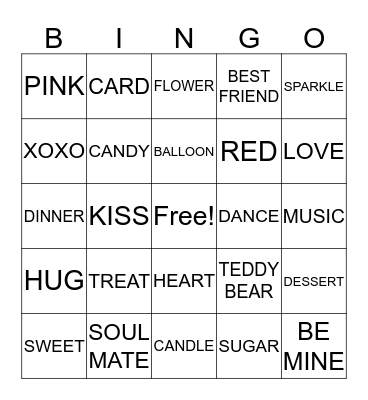 VALENTINES Bingo Card