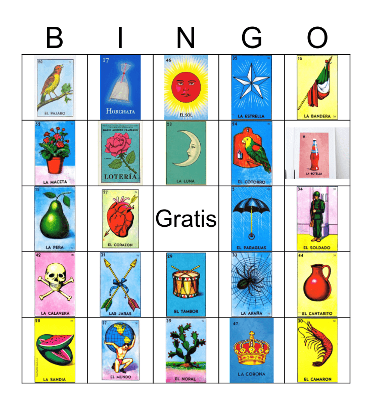 Loteria! Bingo Card