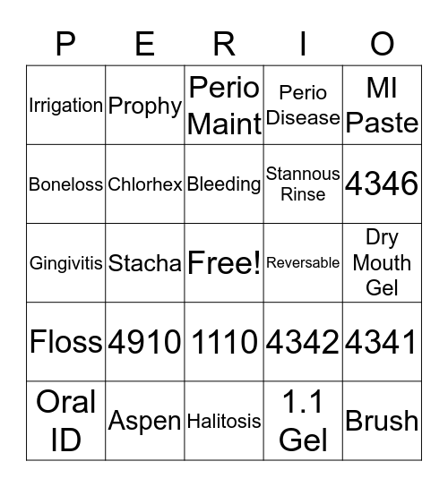 Hygiene Bingo  Bingo Card