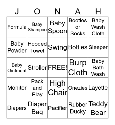 Whale of Fun Bingo Card
