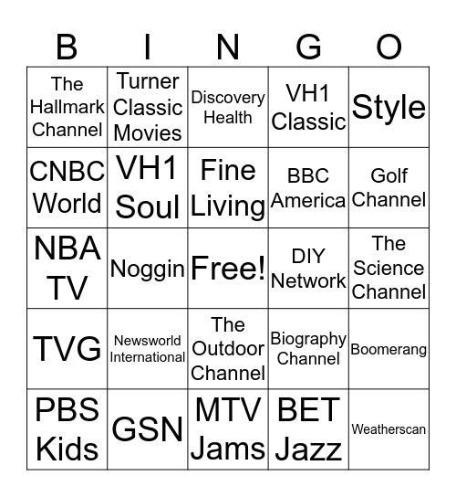Stand up to Cancer 2004 Bingo Card