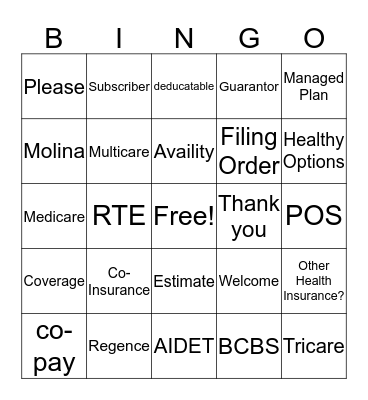 PATENT ACCESS BINGO  Bingo Card