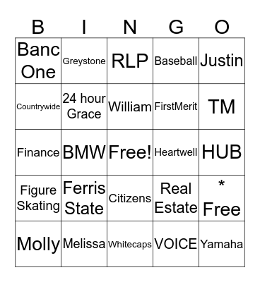 BANCO Bingo Card