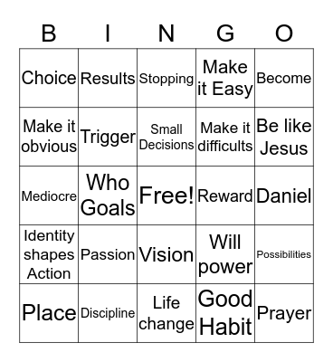 YOUNG ADULTS ASSEMBLY CHURCH Bingo Card