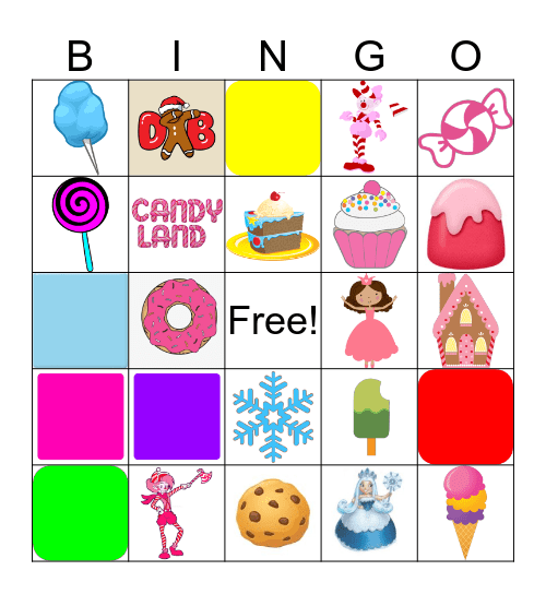 CANDYLAND Bingo Card