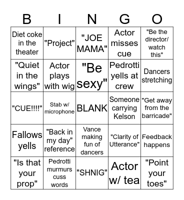 Tech Week Bingo Card