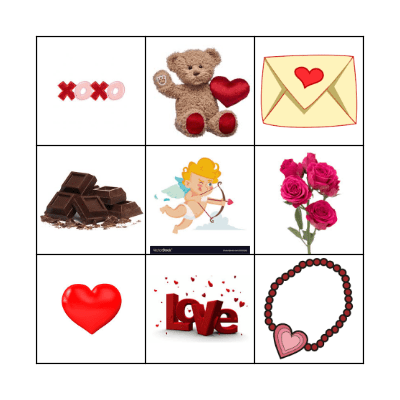 Valentines Bingo Card