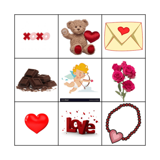 Valentines Bingo Card