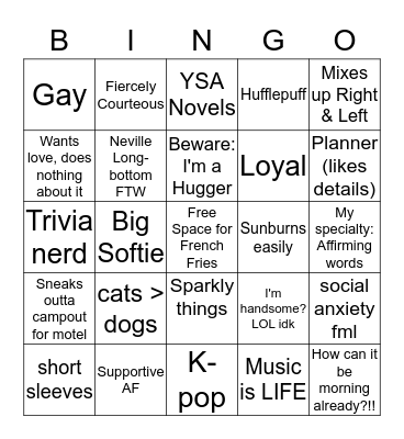 David Culture started @crustacrank Bingo Card