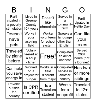 Find Someone Who... (can only initial twice) Bingo Card