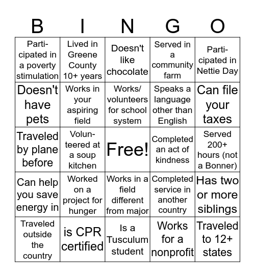 Find Someone Who... (can only initial twice) Bingo Card