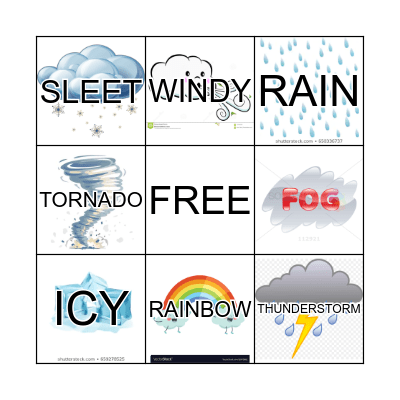 WEATHER BINGO Card