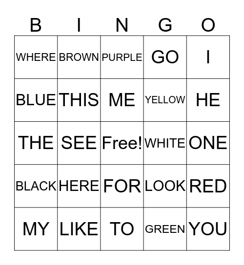 Valentine's Day *STAR WORD* Bingo Card