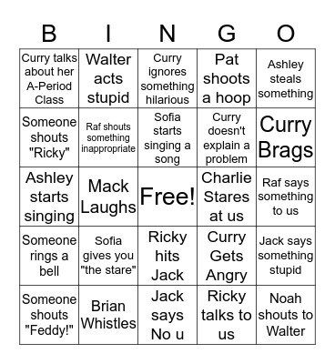 STATS BINGO SHEET Bingo Card