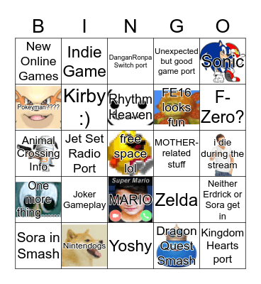February 13 Direct Bingo Card
