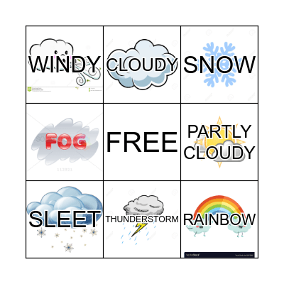 WEATHER BINGO Card