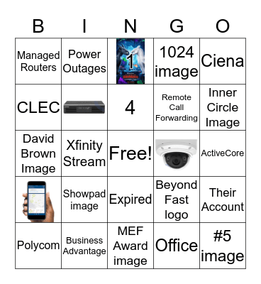 COMCAST BUSINESS BUS BINGO Card