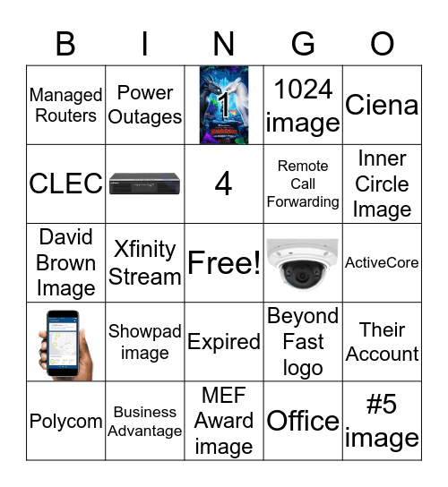 COMCAST BUSINESS BUS BINGO Card