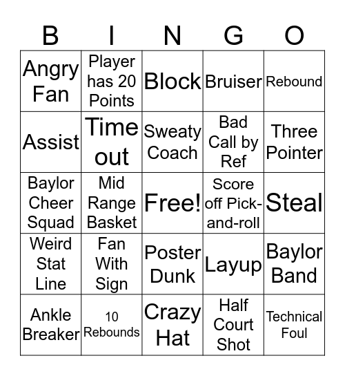 B.U.T.T Watch Party  Bingo Card
