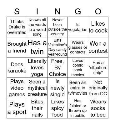 Bingo Card