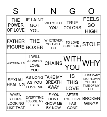 332 VALENTINES DAY #1 Bingo Card