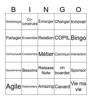 Bingo des Transformers  Bingo Card