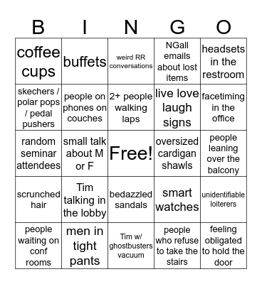 NG Bingo Card