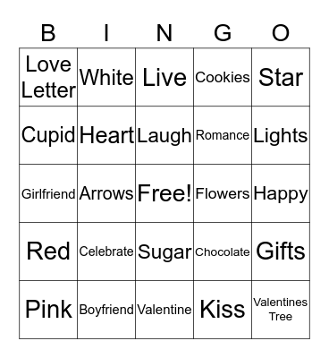 Sweetheart Social  Bingo Card