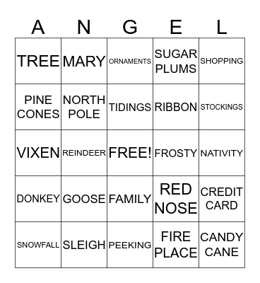 CHRISTMAS BINGO Card