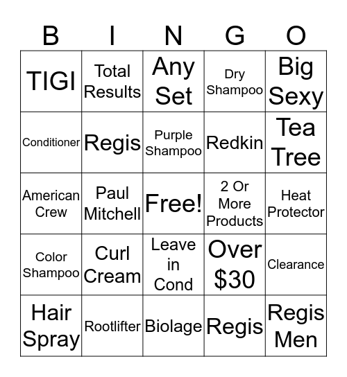 Weekly Combo Bingo Card