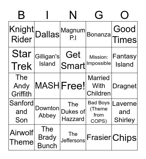 TV4 Bingo Card